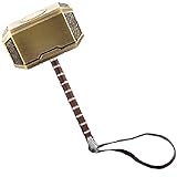 SCKJPHX Martillo De Thor,Superhéroe Arma De Marvel Kids Decorativo Halloween Cosplay Costume Prop 20cm/7.87in, Aleación De Zinc para Niños 5 Años En Adelante,Gold