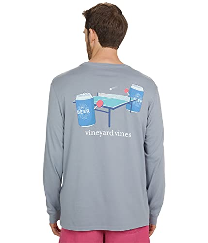 Vineyard Vines Long Sleeve Beer Pong Pocket T-Shirt Tradewinds MD
