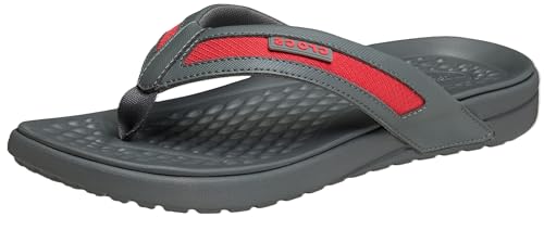 Crocs Herren Yukon Sport Flip Flipflop, Schiefergrau Flame, 46 EU