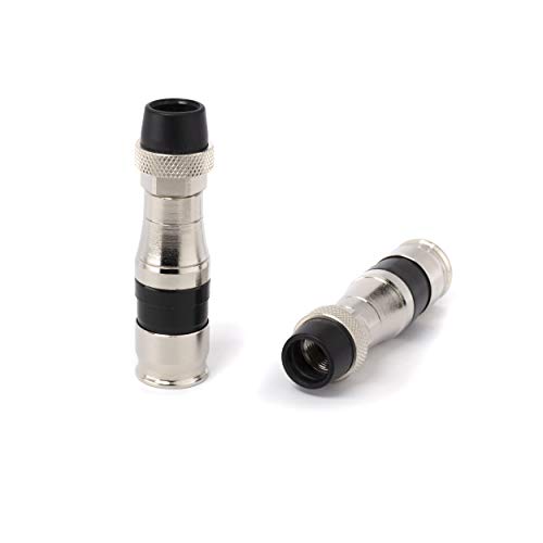 THE CIMPLE CO Coaxial Cable Compression Fitting Connector - for RG11 Coax Cable - with Weather Seal O Ring, Weather Boot, and Water Tight Grip (10 Pack)