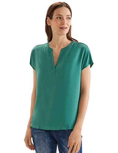 STREET ONE Damen A344005 Blusenshirt, Lagoon Green, 42 EU