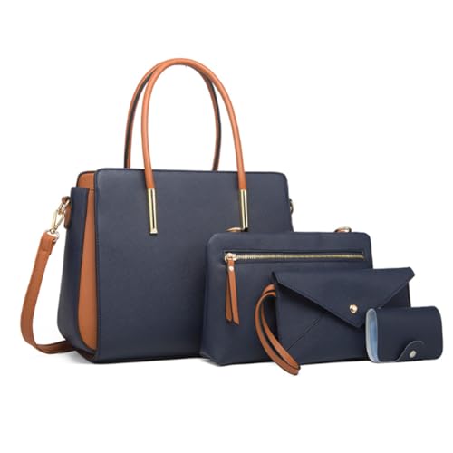 Pahajim Womens Purses and Handbags Set 4pcs Satchel Bags Tote Bag...