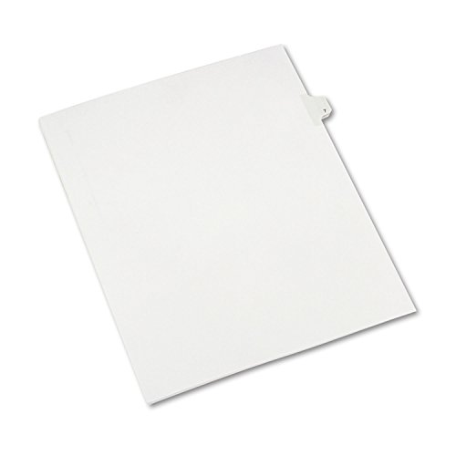 Avery 82205 Allstate-Style Legal Exhibit Side Tab Divider, Title: 7, Letter, White, 25/Pack (AVE82205)