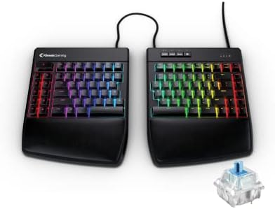 KINESIS USB GAMING Freestyle Edge RGB Split Mechanical Keyboard (MX Blue)