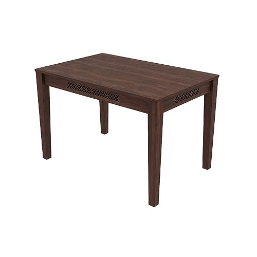 Image of Wakefit Dining Table 4 Seater | 3 Years Warranty | Dining Table, Dining Table 4 Seater with Chairs, Dinner Table, Fanila (Sheesham Wood, Classic Brown)