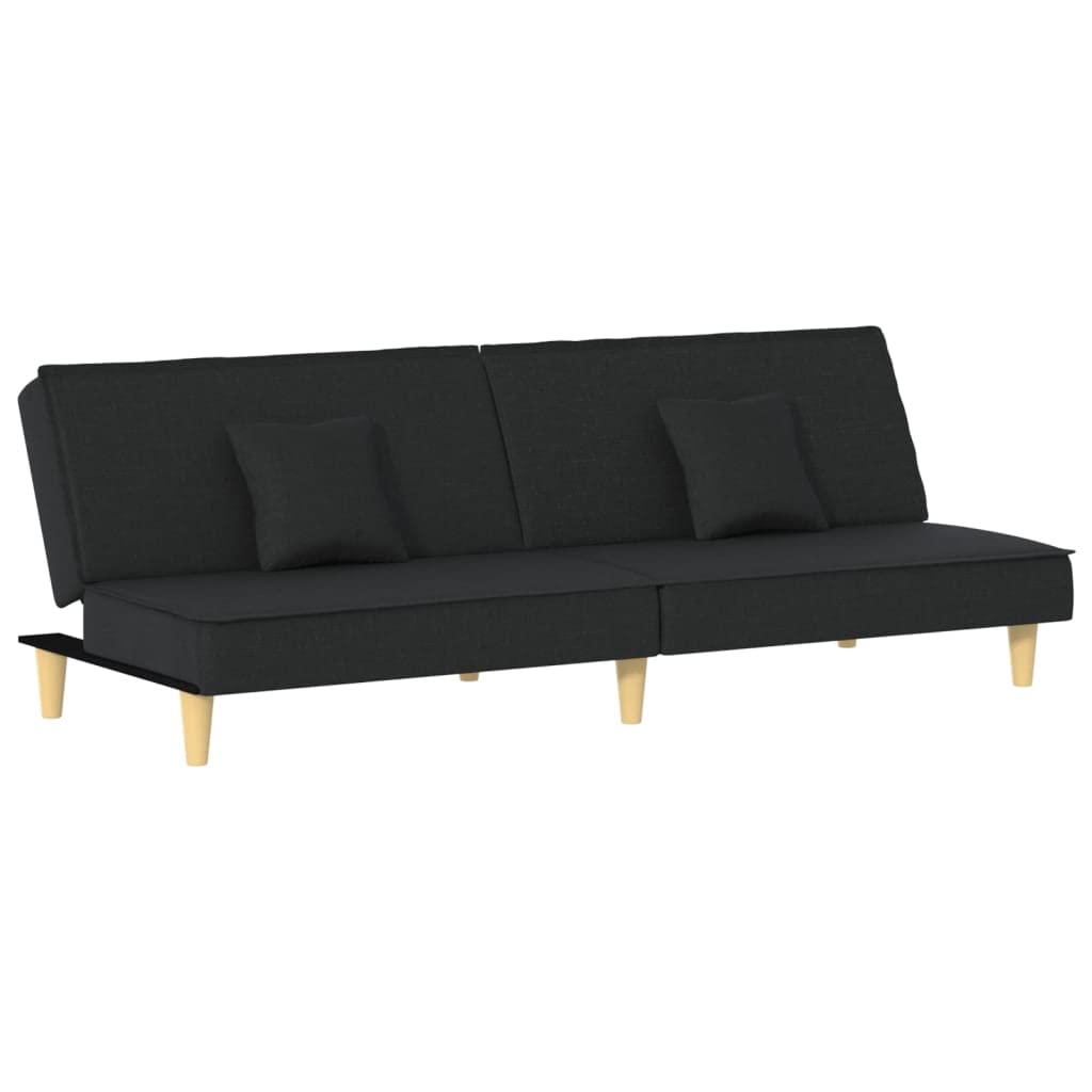 Canapé-lit Convertible VidaXL Noir – Tissu, Avec Accoudoirs – Canapé De Jour Pliant