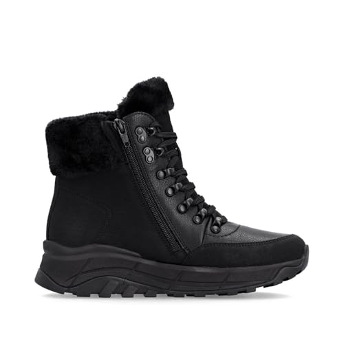 Rieker Damen Klassische Stiefeletten W0063, Frauen Stiefeletten, lose Einlage, wasserabweisend, riekerTEX,halbstiefel,schwarz (02)… – Ansicht 2