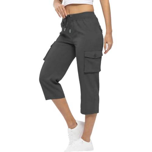 Pantalon de randonnée ample droit d'été respirant taille haute