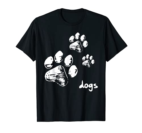 Dog paws - dogs - easy going fashion T-Shirt, Black