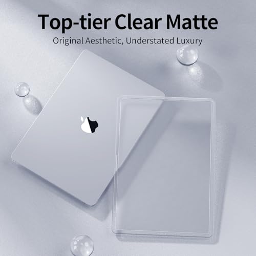 Image of Soonjet for MacBook Air 15 inch Case | M5 M4 M3 M2 2026 2025-2023 | Crack-Resistant Upgrade | Thinner, Lighter, Tougher | Protective Hard Shell Laptop Cover | A3448 A3241 A3114 A2941 | Matte Clear
