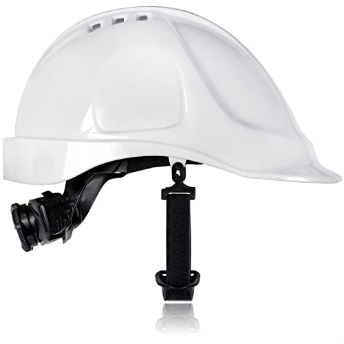 Werku WK100180, Casco Protección, Calidad Profesional, EPI Categoría II, Normativa EN397, Color Blanco, Absorción Impactos 5000 N, Peso Neto 420 Gr