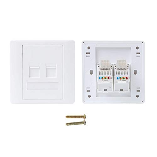 Generic 86 Type Computer Socket Panel CAT5E Network Module RJ45 Cable ...