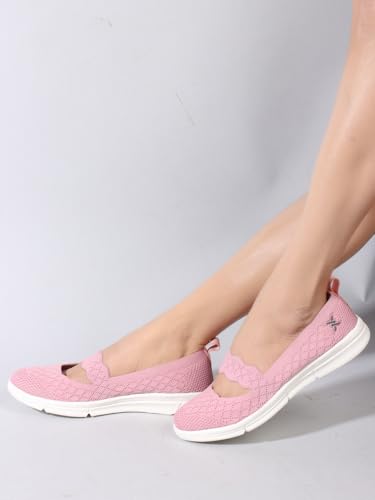 Image of Carlton London Women Mesh Flyknit Slip-On Lightweight Shoes