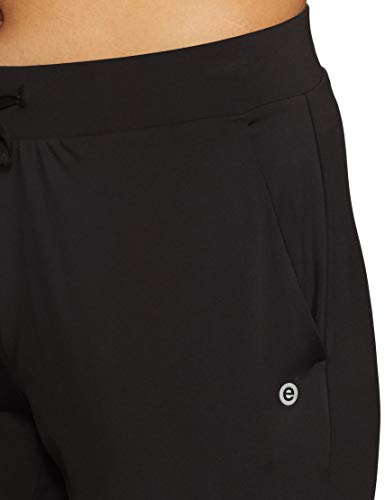 Image of Enamor Mid Rise 7 /8th Length Drawstring Closure Travel Pants for Women - Relaxed Fit, Quick Dry, Antimicrobial - E068