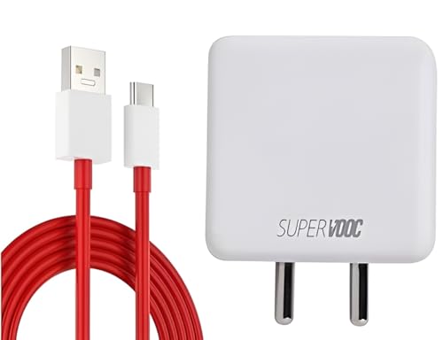 Image of 65W Fast Charger With USB To C-Type Cable Combo For With Oneplus 13R,13,Samsung,Realme,Redmi,Nothing,Oppo,Pixel,Xiaomi & Other Smartphones |Type-C Charger Supports Dash,Warp,Vooc,Supervooc