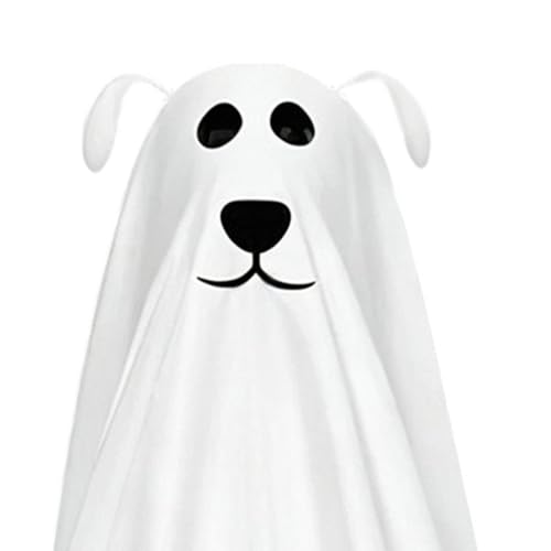 Decoración exterior de perro fantasma 3D con luces led para porche o puerta 7