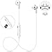 Produktbild Bluetooth Kopfhörer Kabellos V4.2 in-Ear HiFi Magetisch Wireless Headset mit TF-Karte Slot, IPX4 Wasserdicht Sport Drahtlose Ohrhörer Kompatibel iPhone iPad Android Bluetooth-Geräte(Silber-Weiß)