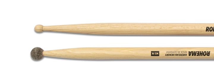 Baquetas Rohema 61361/2FK WZ 707 con bola de fieltro miniatura 3