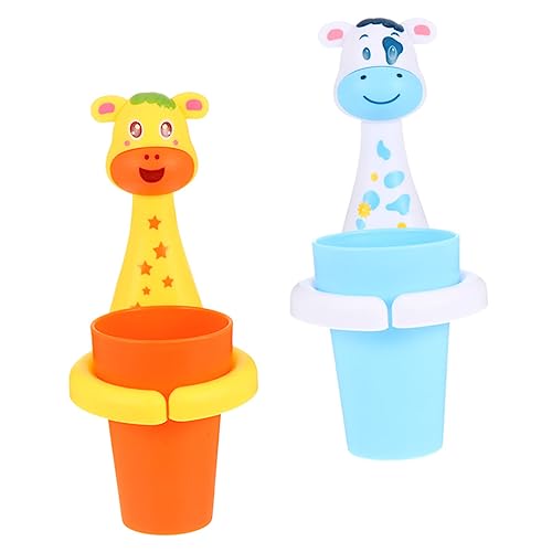 HOLIDYOYO 2 Juegos portavasos montado en la Pared conformado portavoz de Pata baños prateleiras arrumação almacenaje baño portavasos para cepillos de el plastico