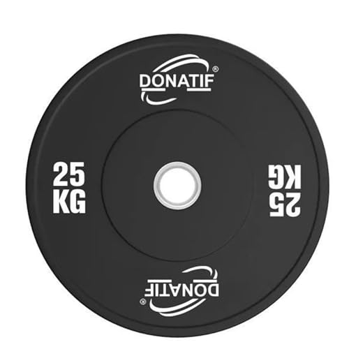 Bumper Disques à bascule avec trou olympien – Disques de 50 mm – Disques Bumper Plate – Disques de poids haltères – Poids de gymnastique – Disques de gymnastique – Disques caoutchouc Donatif