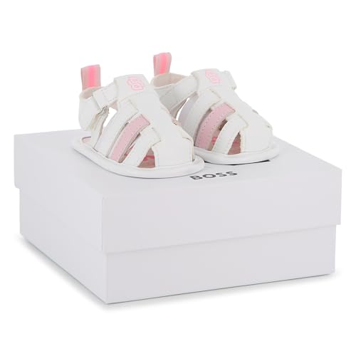 Sandales roses BOSS pour bébé fille en cuir souple
