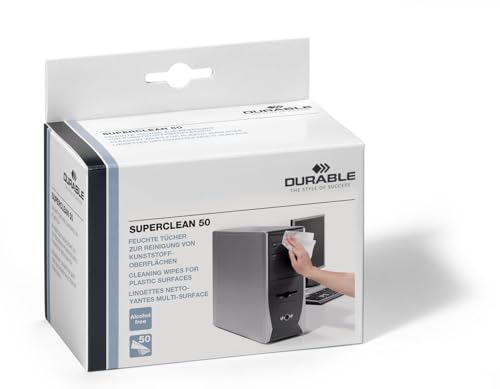 Durable Superclean feuchte Reinigungstücher, 50 Stück weiß, 578802