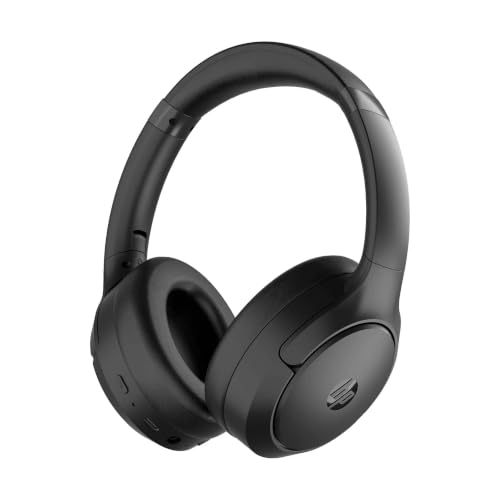 Image of HP H400 Wireless Headset, Over Ear Headset, Built-in Noise-canceling mic, Calling and Playing time Upto 50 Hours, Bluetooth 6.0, Type-c Charging, 1 Year Warranty, Black, 210 Grams (D69Z3AA)