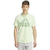 adidas folded badge graphic tee maglietta, semi green spark, l men's