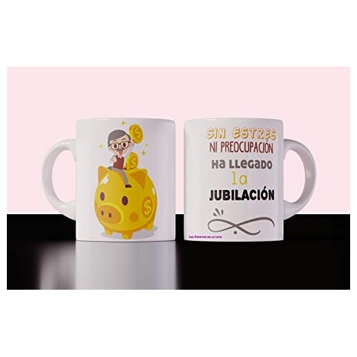 Los Eventos de la Tata. Taza para celebrar la jubilación. Modelo Hombre