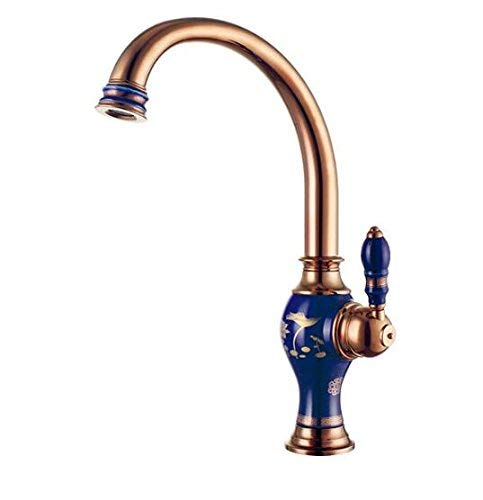 Robinet de cuisine eau chaude et froide fluide en laiton