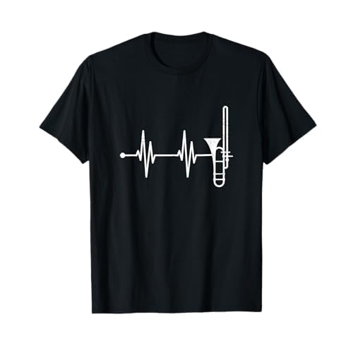Trombonista Jazz Música Latido Del Corazón Trombón Camiseta