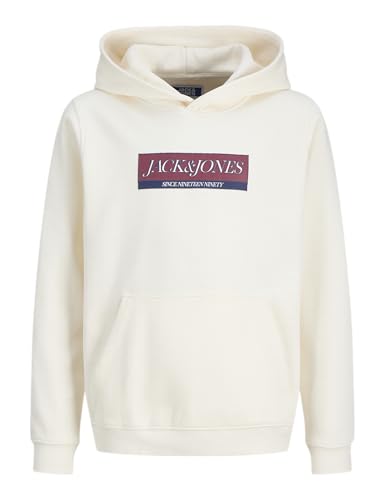 JACK & JONES Junior Jorinwood Block Branding Sweat Noos Jnr, Antique White, 164