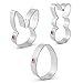 Ann Clark Cookie Cutters Easter Cookie Cutters 3-Pc. Set Made in USA, Easter Bunny, Egg, Rabbit Head