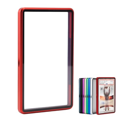 Premium Graded Trading Card Protector - 35pt PSA & CGC Slab Bumper Guard, UV & Scratch Resistant & Magnetic Closure | Aluminum Frame Card Storage Holders for Sports & Gaming Cards (Red)