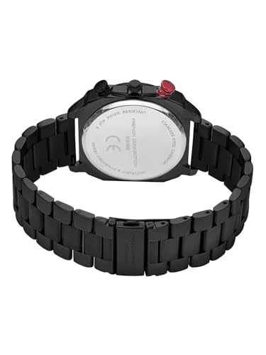 Image of French Connection Chronexis Black Dial Chronograph Watch for Men - FCB19BM