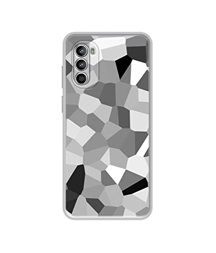 Image of Black & White Mathematical Shape Design Printed Silicon Soft TPU Back Case Cover for Motorola Moto G52 4G / Moto G82 5G