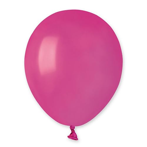 Biobased Natural Rubber Mini Latex Balloons 13cm / 5 in - Pack of 50 (Fuchsia Pink)