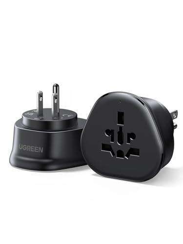 Image of UGREEN US Plug Travel Adapter, EU /UK /AU /JP /CN /NZ /PH to US (Type B), International to US Pin Converter, Power Outlet Charger, EU Travel Essentials, 1 Pack