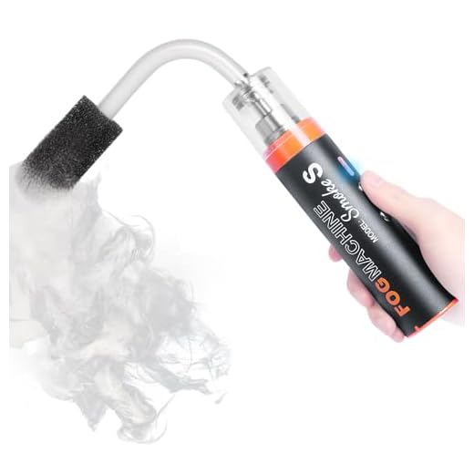 LENSGO Smoke S Máquina de Humo，Máquina de Niebla Portátil con Mando a Distancia para Fotografía Fiesta Escenario Efectos Niebla