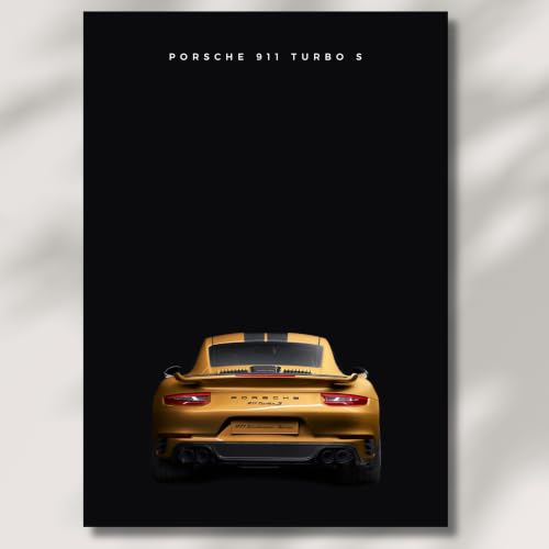 Image of Live Mad Live Crazy Porsche 911 Turbo Portrait Single Wall Paper Poster, A3 Size, 16.5L X 11.7W Inches Unframed Art Prints - Home, Bedroom, Living Room & Decor - Aesthetic, Matt Finish, Frame Not Included