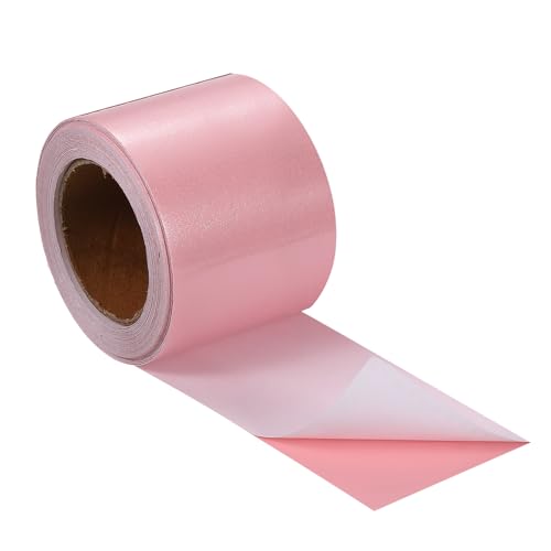 Image of uxcell Wood Grain Tape, 2 inch x33 Ft Self Adhesive Wood Grain Repair Patch for Baseboards, Doors, Floor Repair, Furniture Home Decor Pearl Pink