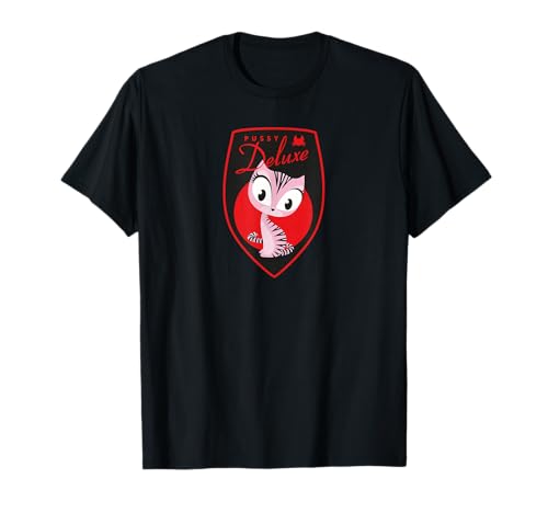 Pussy Deluxe Shield Pink Cat T-Shirt