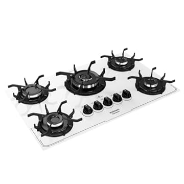 Cooktop 5 Bocas a Gás Itatiaia Itamaster com Tripla Chama Acendimento Superautomático Branco Bivolt