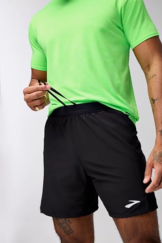 Brooks Men's Journey 7" Short, Lightweight, Supportive Fit Athletic Shorts with Brief Liner & Secure Storage3