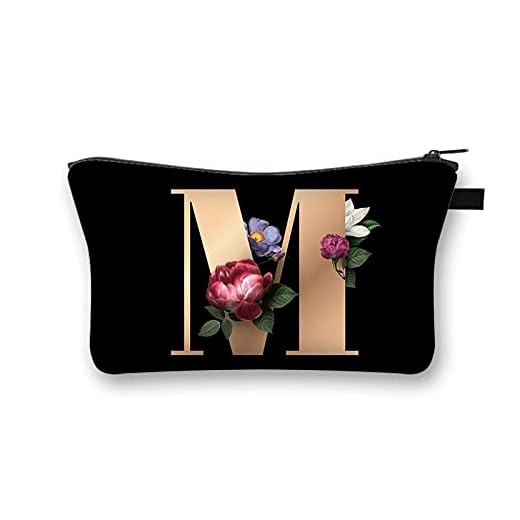 Domybest FR Trousse de Maquillage Femme Voyage Pochette de Maquillage en Polyester Imprimé Lettres Trousse de Toilette Petit Sac Cosmetique