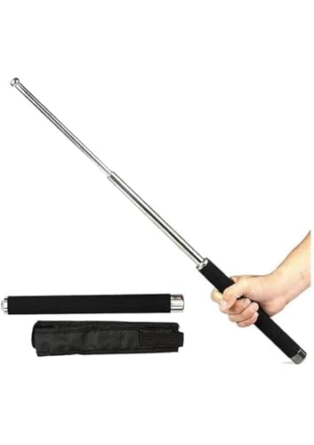 Image of MAKE A WISH Stainless Steel self Defence Stick Foldable Pointer Compact Magical, Extendable Wand with Comfortable Grip & Hiking Stick, Extendable Wand with Non-Slip Grip