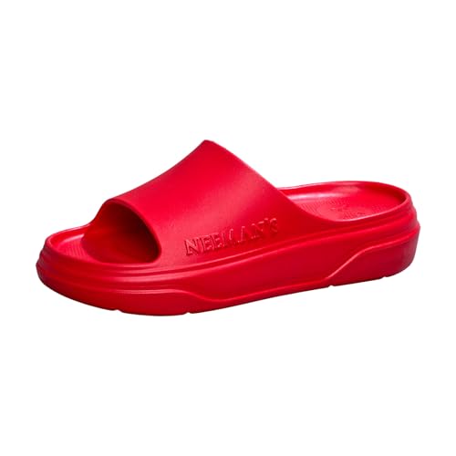 Image of Neeman's Cushers Slides with CushyVerse Tech | Waterproof & Quick-Dry Recovery Sandals with Superior Cushioning & Bounce | Lightweight & Comfortable Indoor Outdoor Slippers Red
