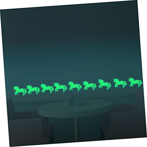 Vinilo Decorativo Luminiscente Unicornio Verde Mediano miniatura 3