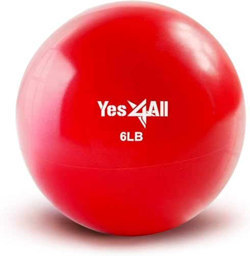 Image of Yes4All Weighted Toning Balls for Exercise, Soft Medicine Balls for Exercise, Pilates, Yoga, Balance, Flexibility, 2-10lbs