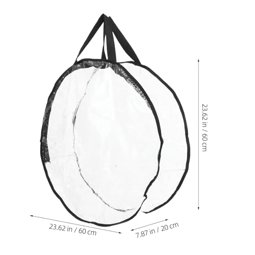 LOGOFUN Clear Wreath Storage Bag Christmas Garland Storage Container Transparent Xmas Wreath Moving Bag for Holiday Seasonal